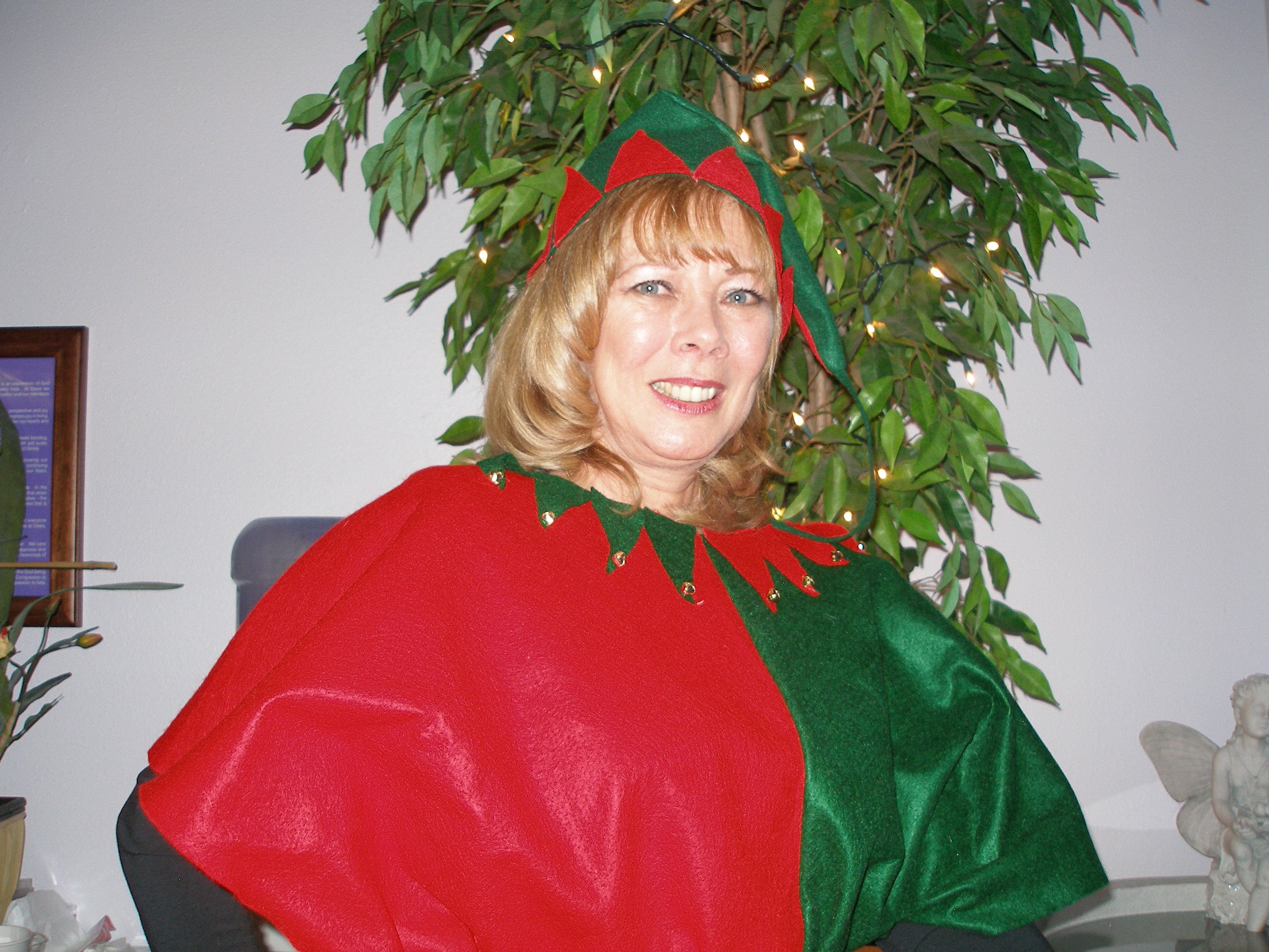 Woman in elf costume portrait at Christmas Eve 2008