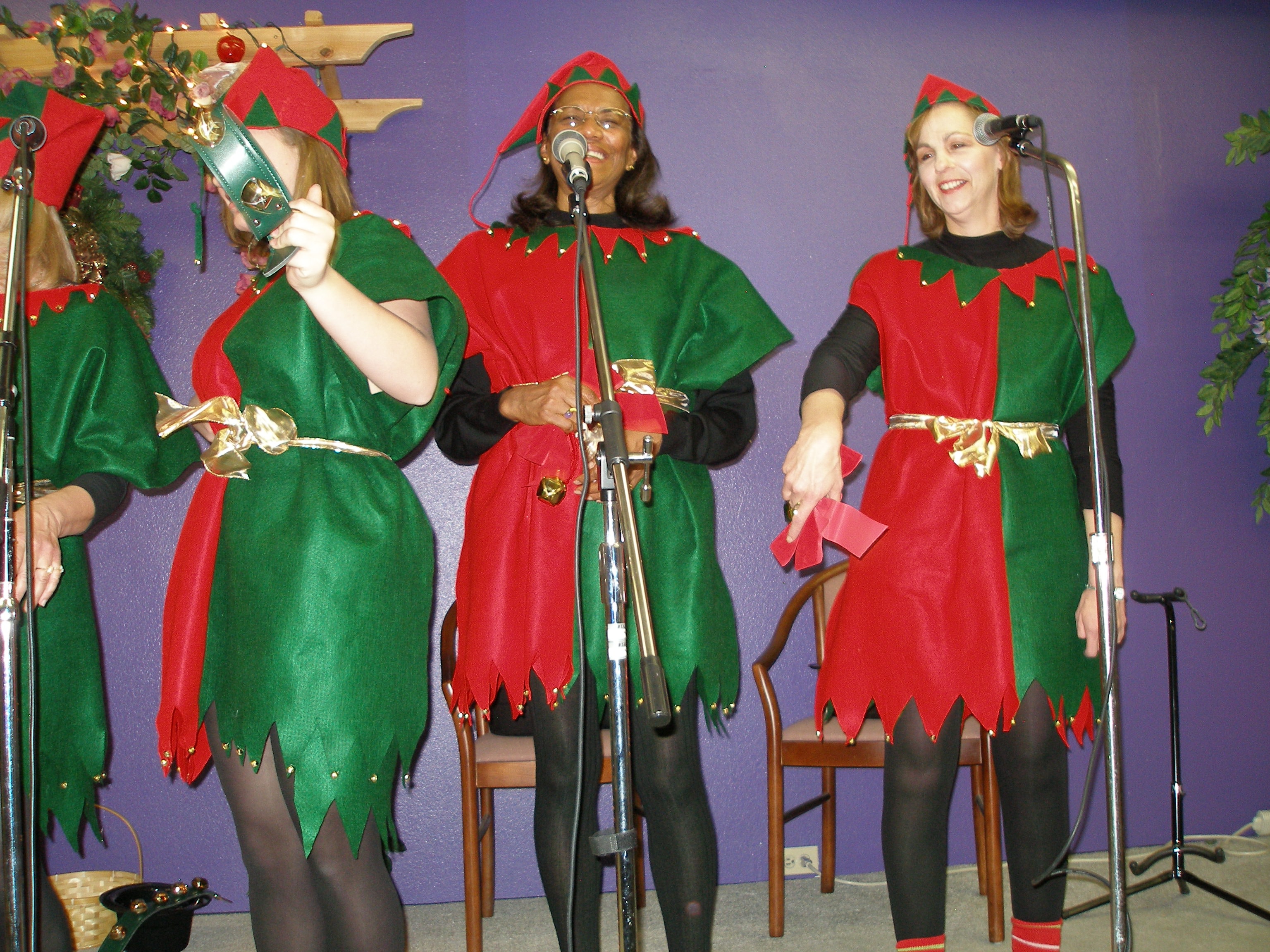 Christmas Eve 2008 elf performers with bells